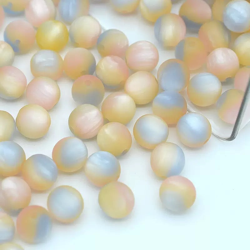 !!! DIY Round Magic Colored Frosted Beads - Lingling shop