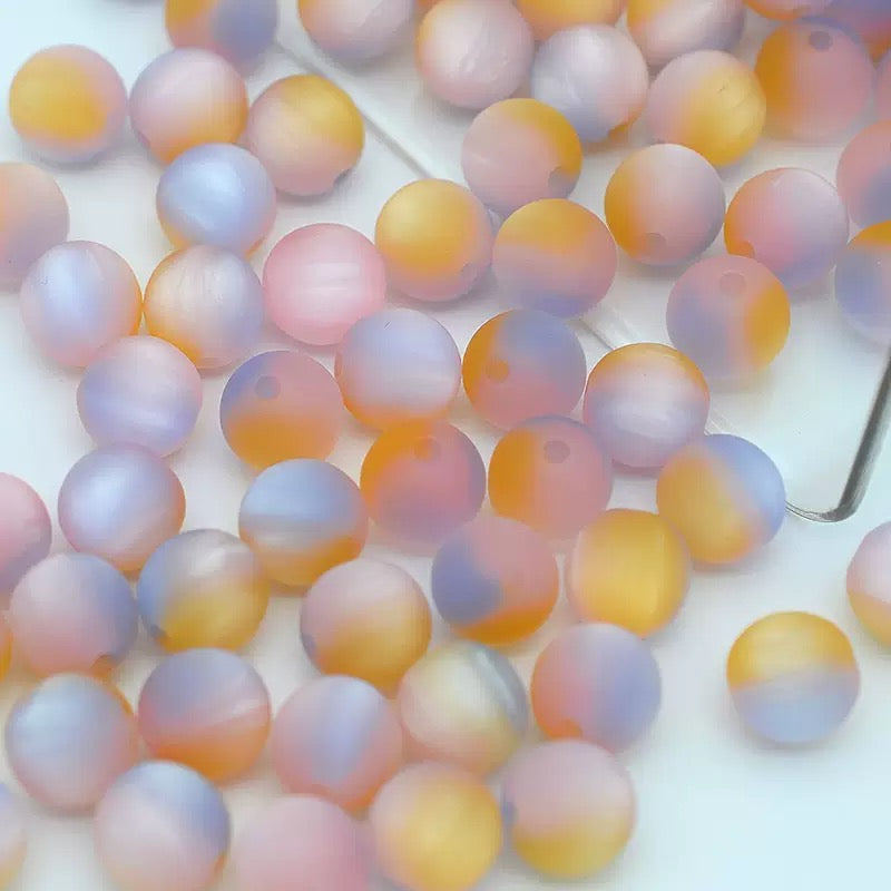 !!! DIY Round Magic Colored Frosted Beads - Lingling shop
