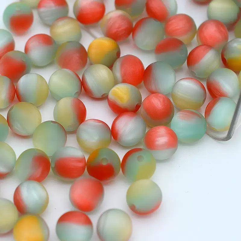 !!! DIY Round Magic Colored Frosted Beads - Lingling shop