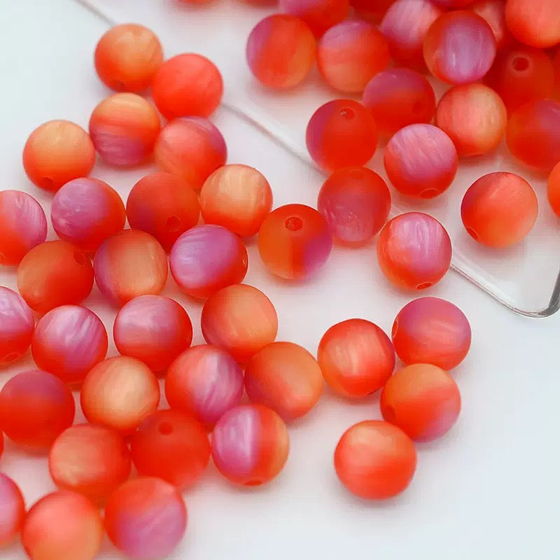 !!! DIY Round Magic Colored Frosted Beads - Lingling shop