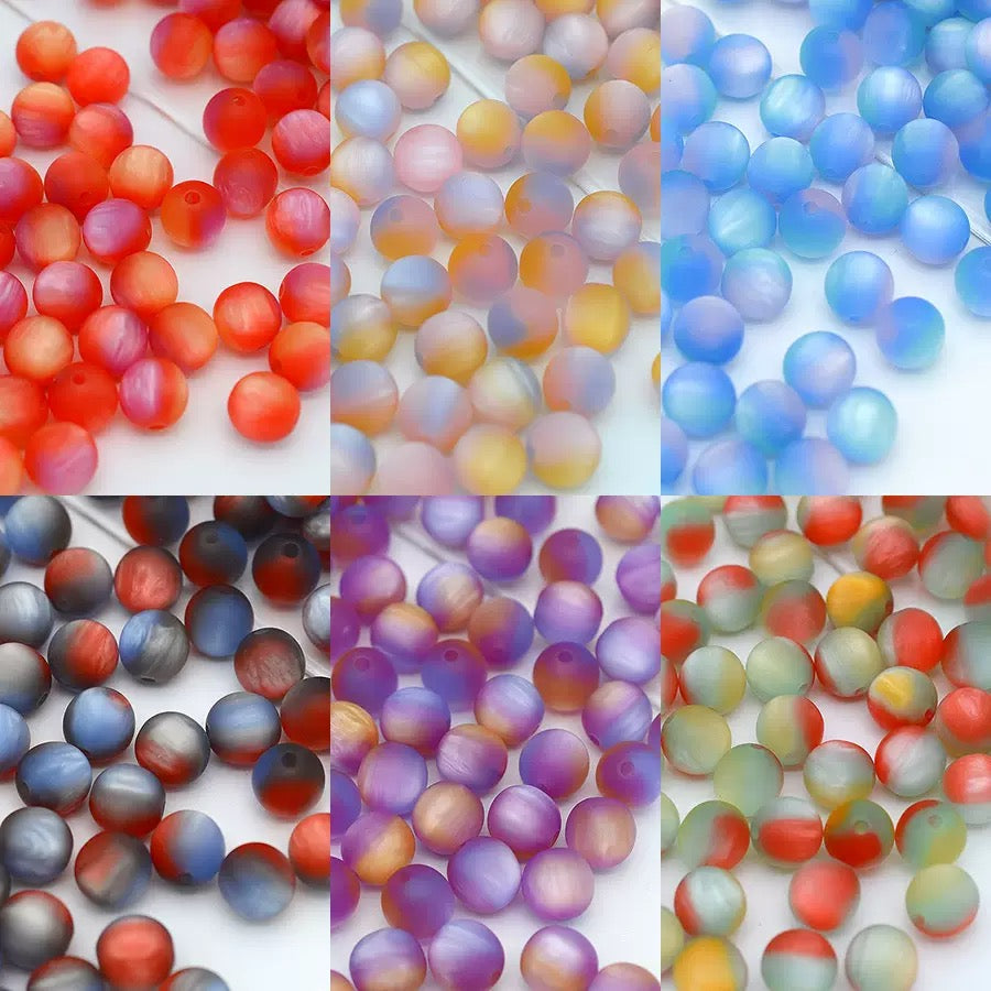!!! DIY Round Magic Colored Frosted Beads - Lingling shop