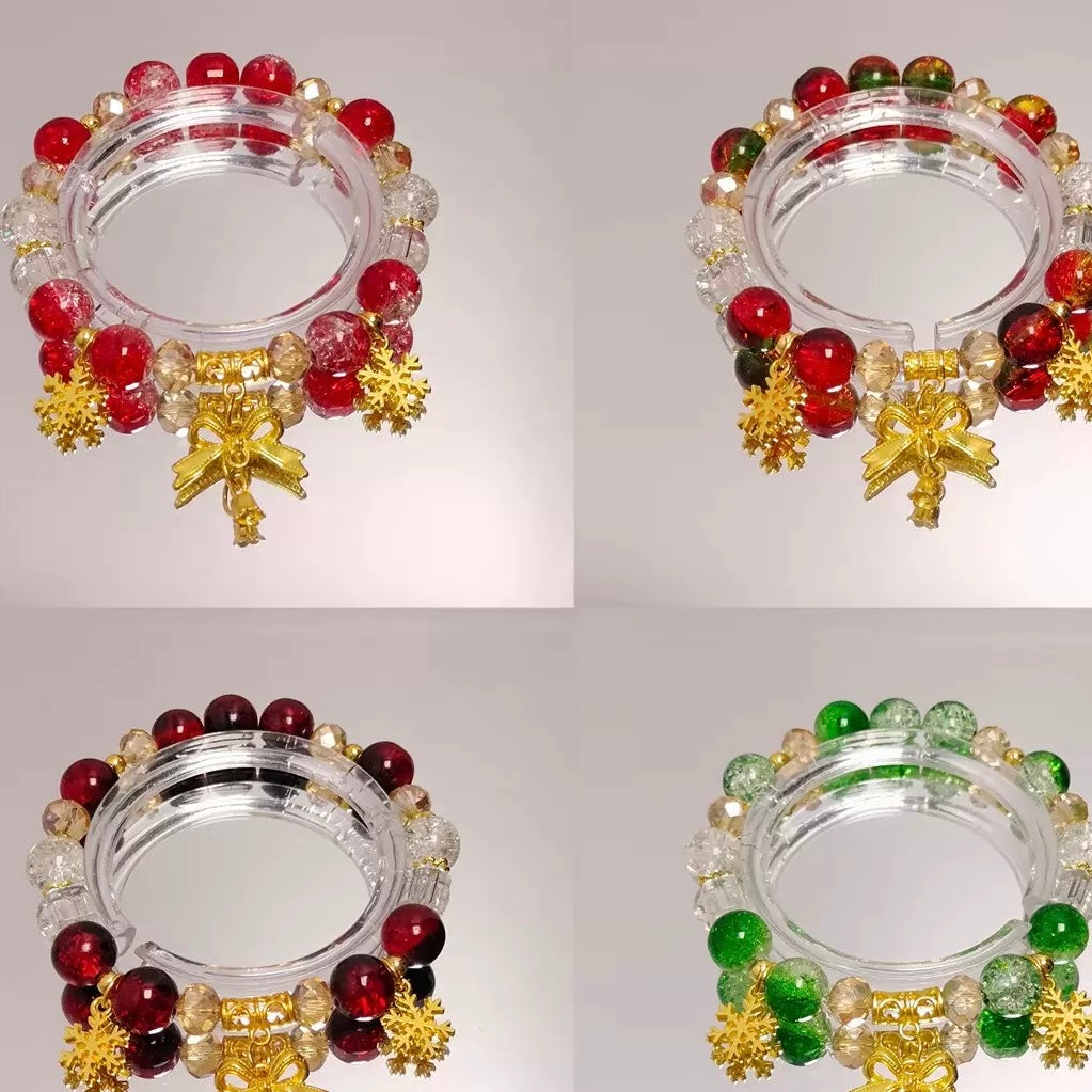 !!! Christmas DIY Finished Glass Bracelets - Lingling shop