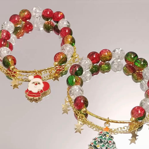 !!! Christmas DIY Finished Glass Bracelets - Lingling shop